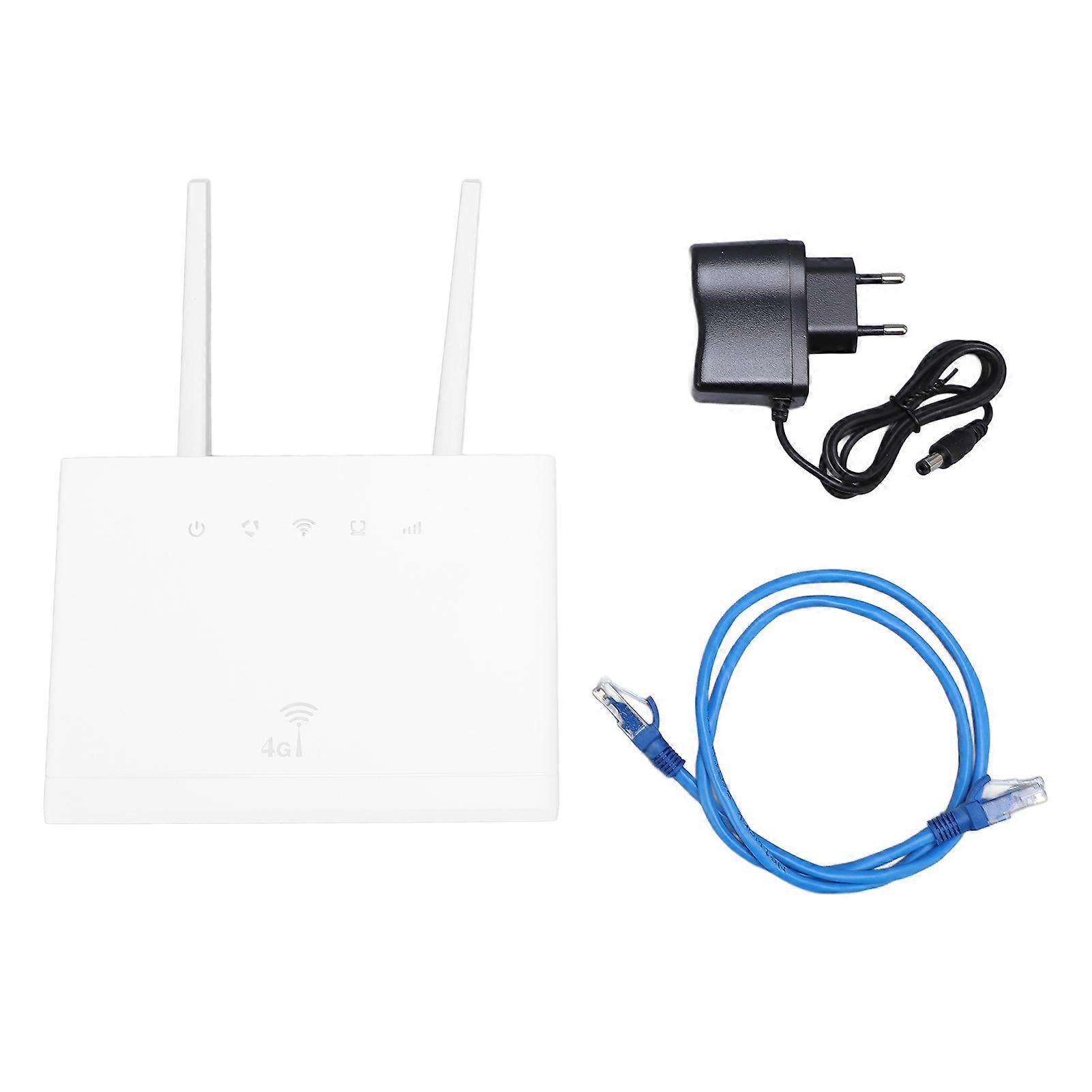 4G LTE Wireless Router 300Mbps WiFi Hotspot with SIM Card Slot and 2 Antennas EU Plug