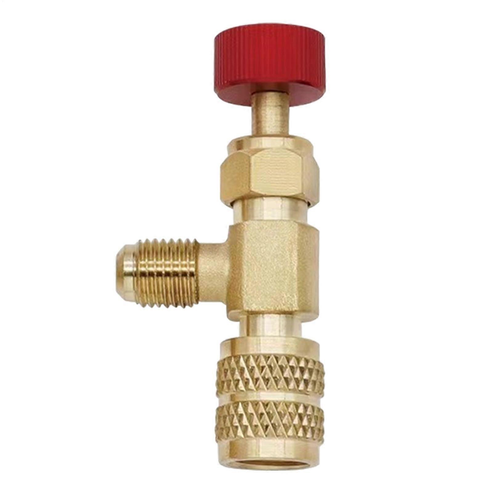 Refrigerant Ball Valve - Heavy Duty Air Conditioning Accessory With Quick Adapter for System Loading and Regulation