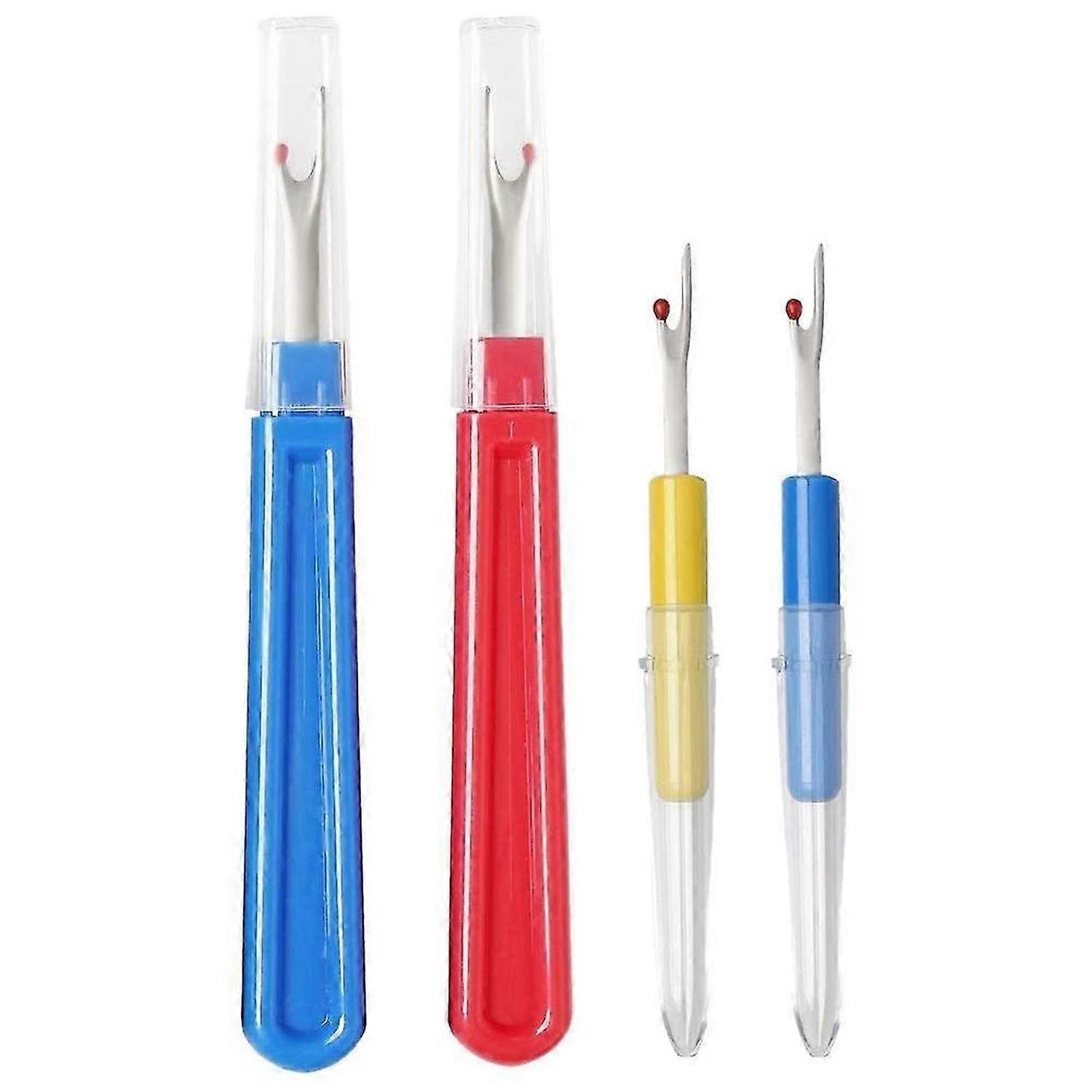 4-Piece Seam Ripper Kit, 2 Sizes of Plastic for Opening Seams and Hem