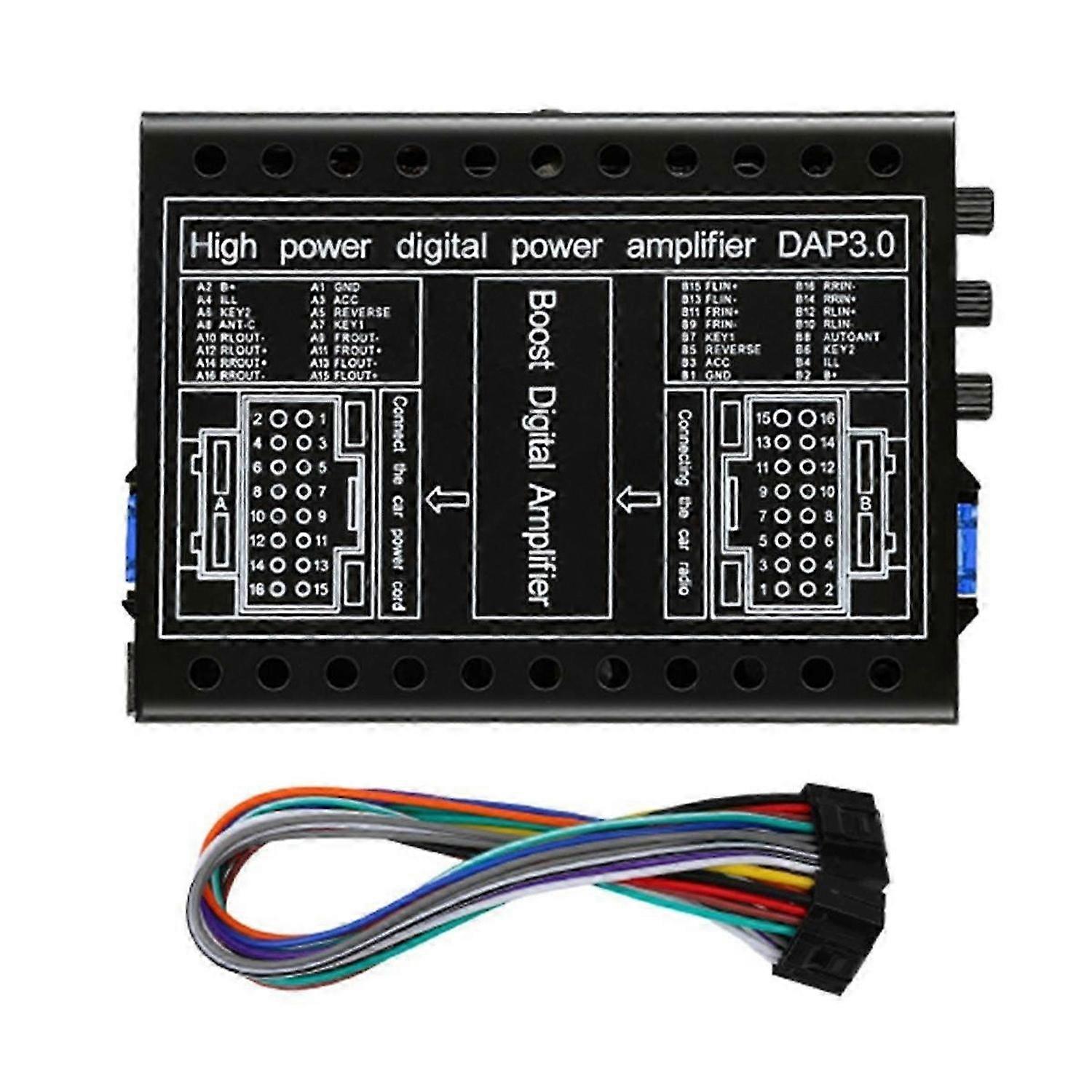Car Amplifier DC 12V Hi-Fi Booster Audio Stereo Digital Sound Processors 4x60W for Android Lossless Upgrade