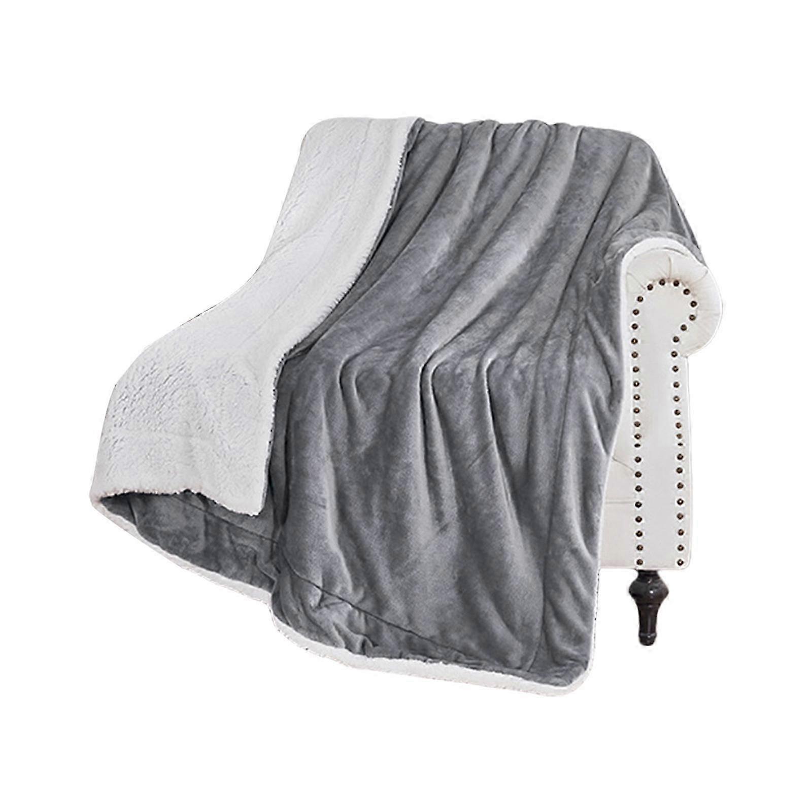 Thickened Double Layer Double Sided Fleece Blanket Flannel Lamb Fleece Blanket Sofa Blanket Warm Fleece Winter Quilt 2025