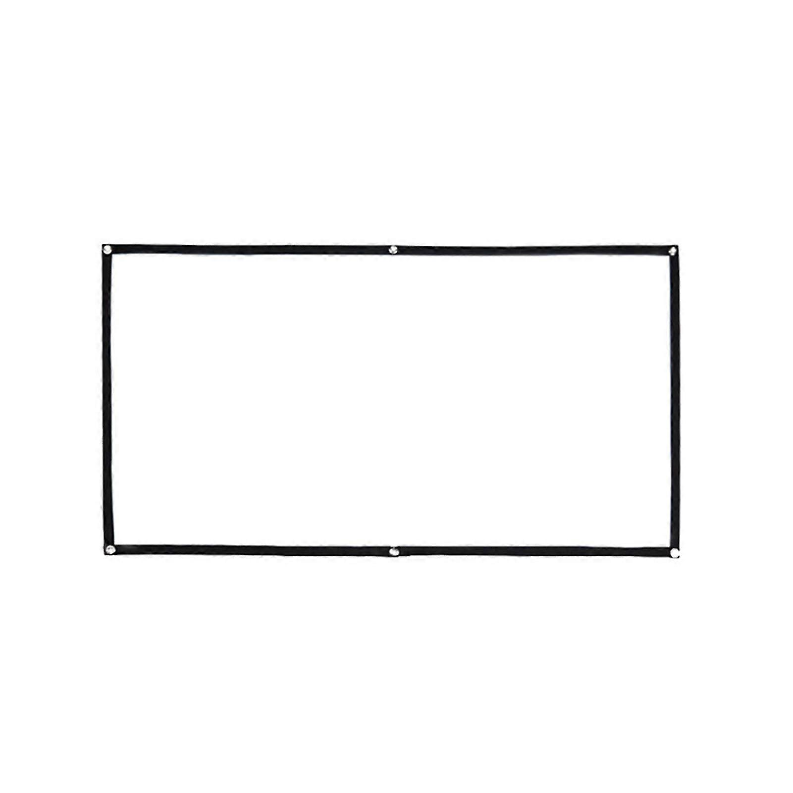 HD Thin Collapsible Projector Screen Wall Mount Projection Hanging Install Movie Screen