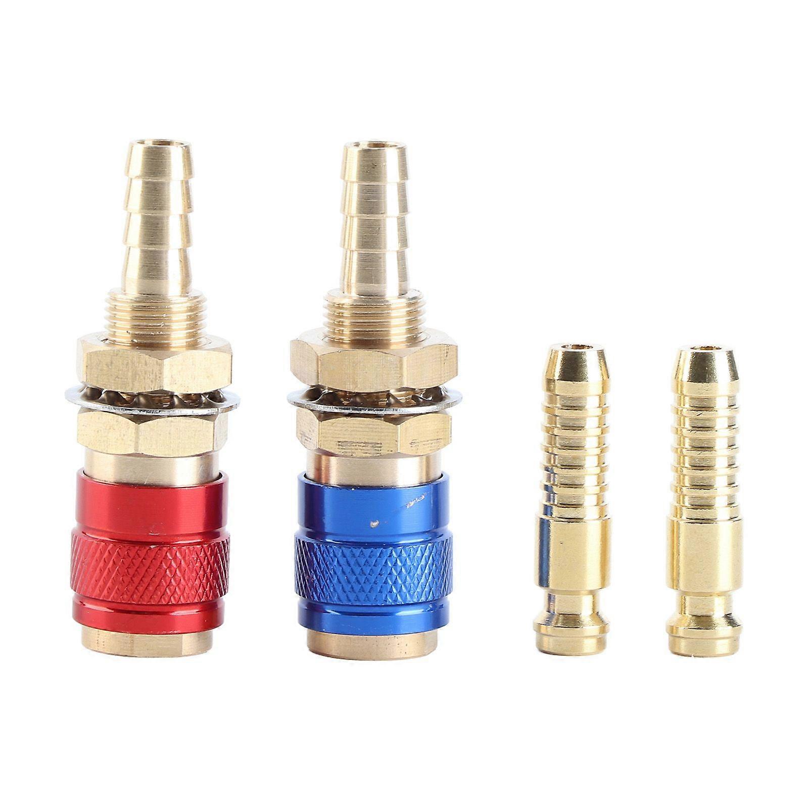 Water Cooled Gas Adapter Portable Brass Quick Connector with Plug for PTA DB MIG TIG Welding Torch M8(8mm)