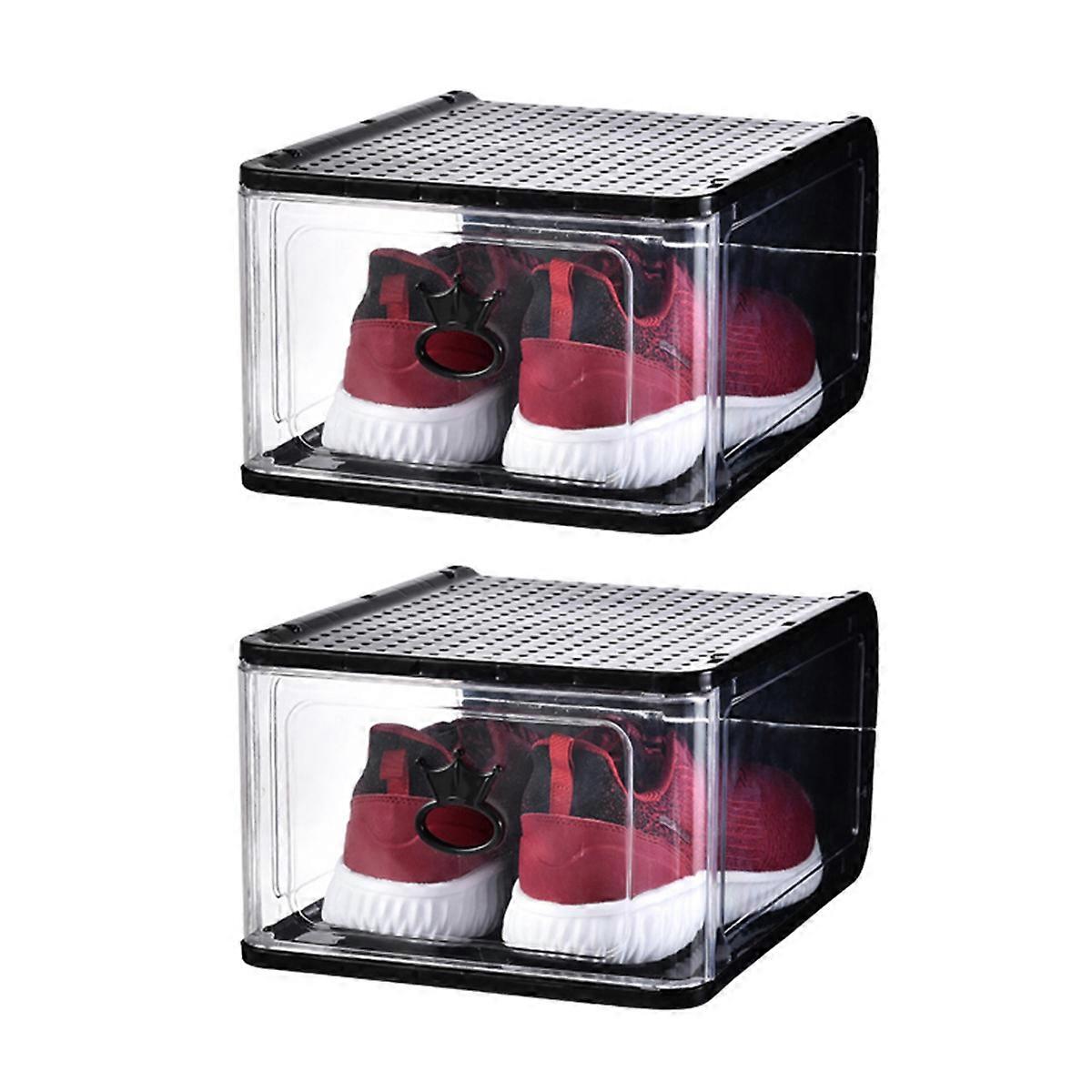 Plastic Shoes Storage Box Dustproof Container for Shoes Organizer 5Pcs