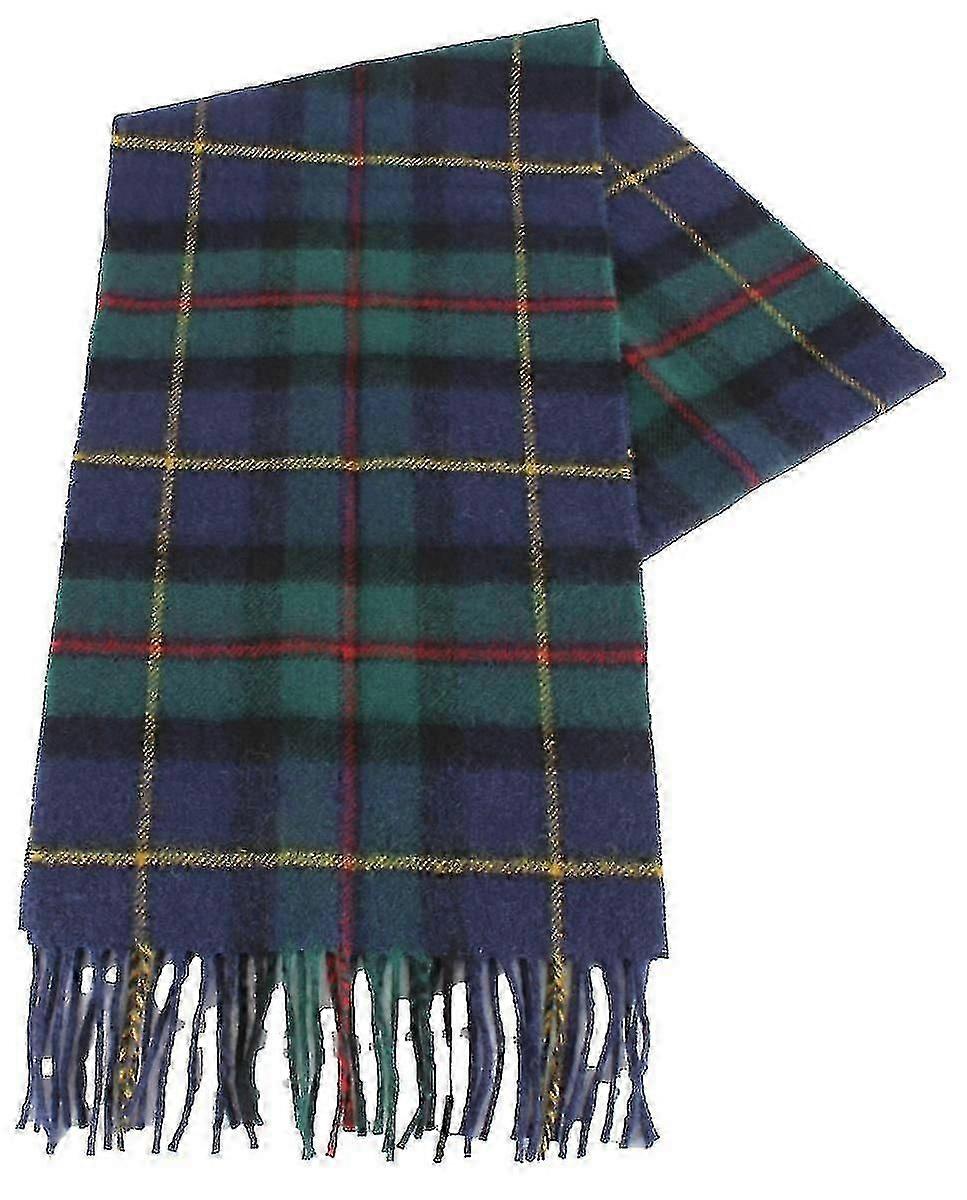 Locharron Of Scotland Bowhill Macleod Of Harris Modern Lambswool Szalik - Granatowy/Zielony