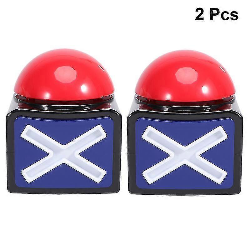 Electronic Sounding Toy, 2pcs ABS Buzzer Alarm with Light & Sound for Game Competition
