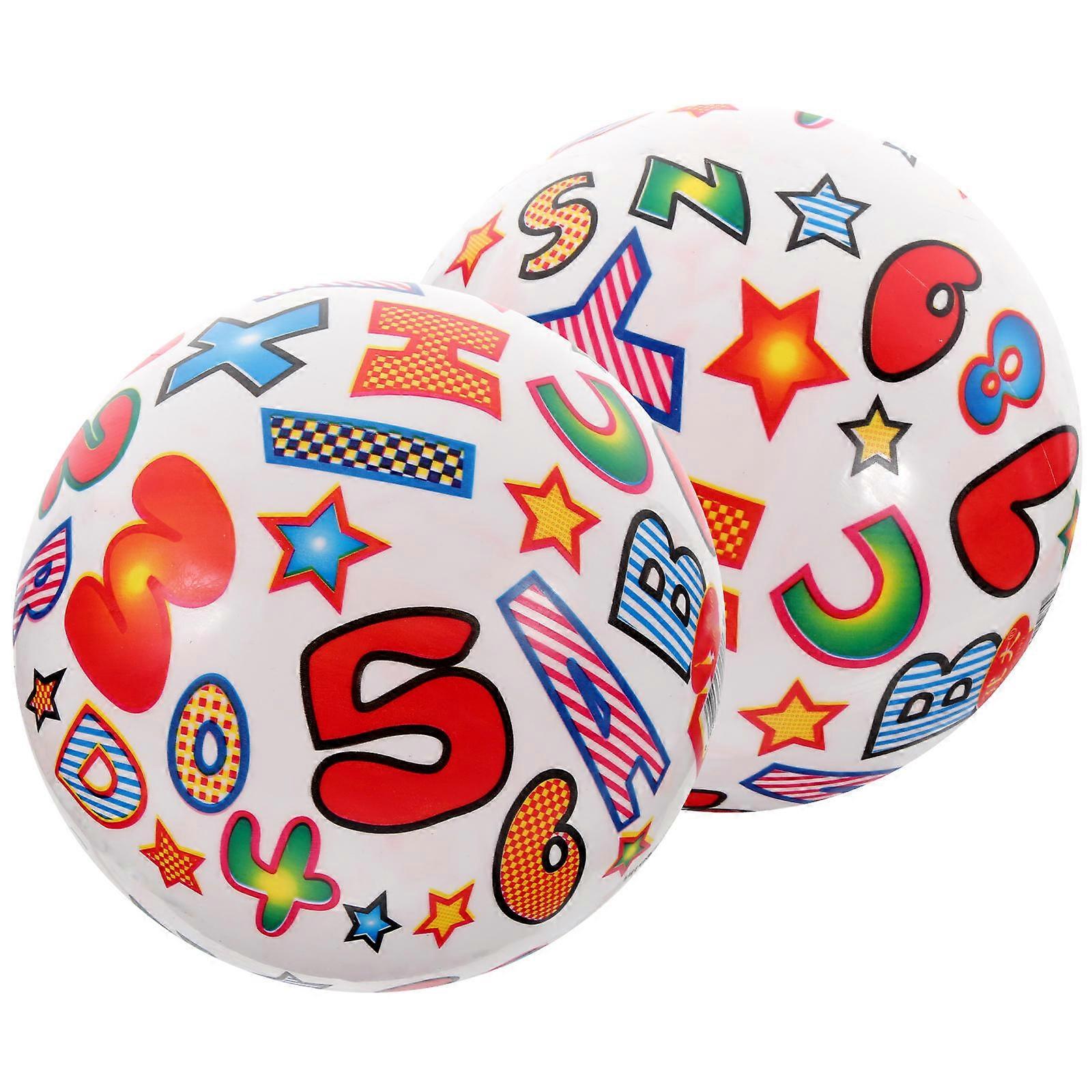 PVC Inflatable Beach Balls Beach Balls for Decor 2Pcs Toy Set