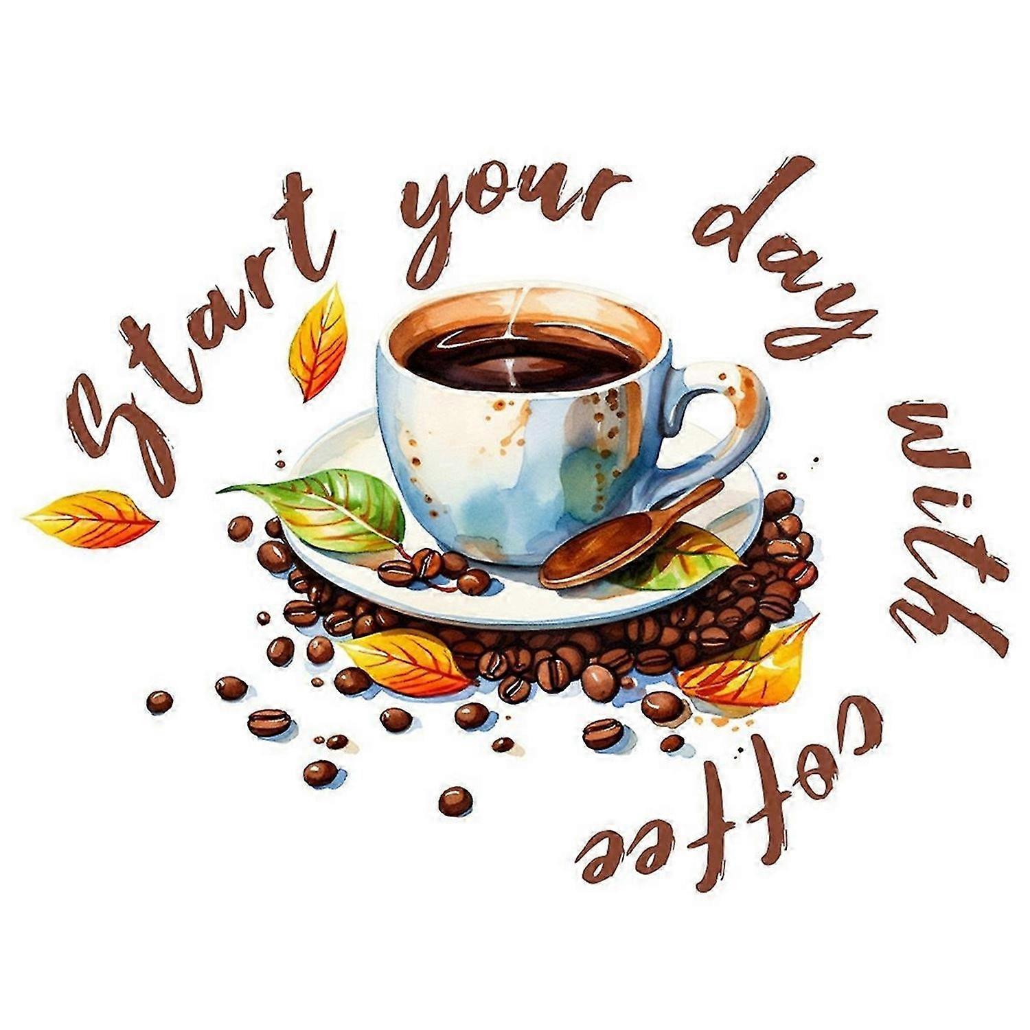 Coffee Cup Wall Stickers Restaurant Background Decoration Mural