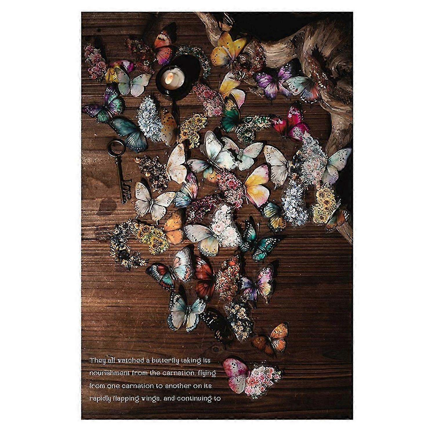 notebook decoration material Diurnal butterfly stickers