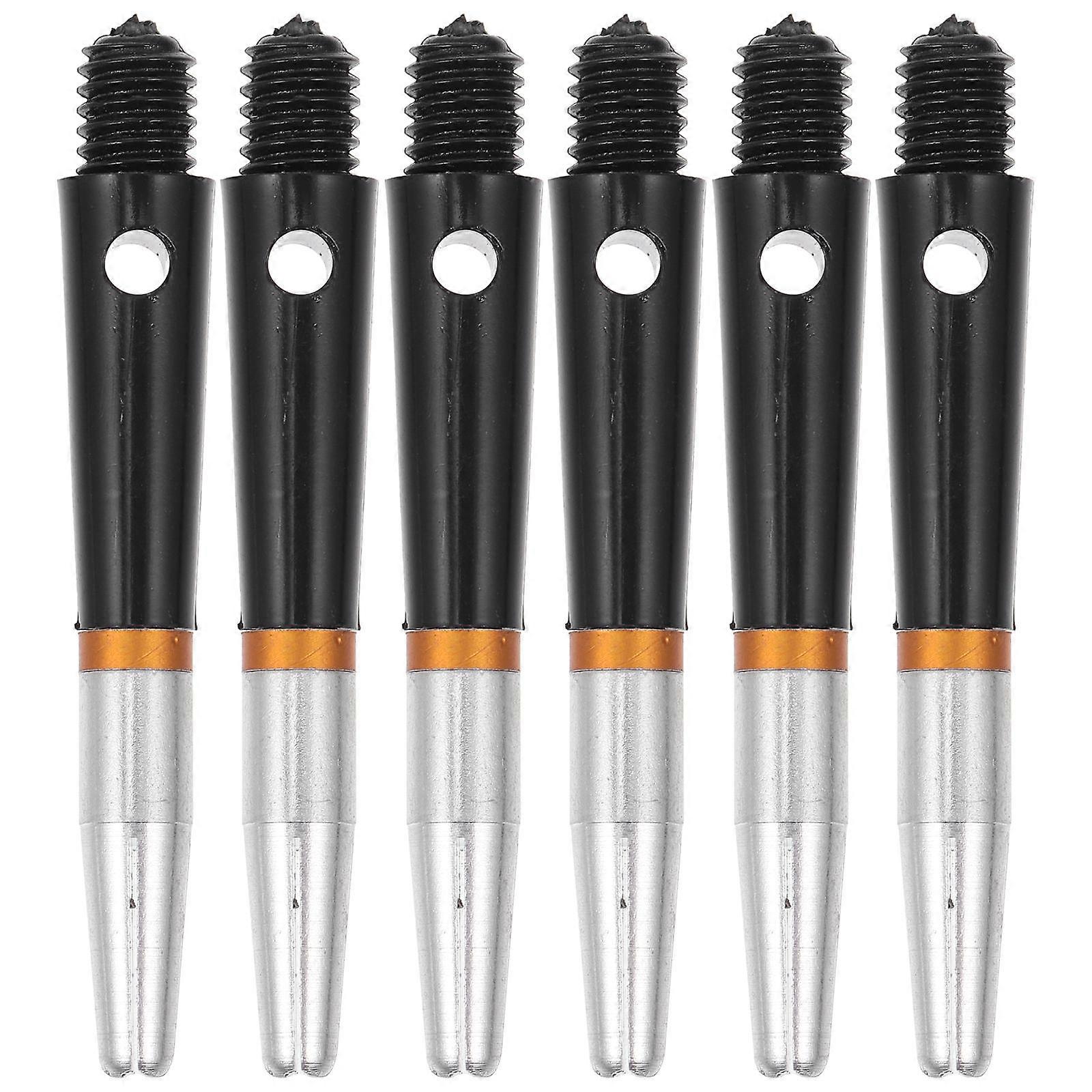 Dart Accessories Black Nylon Aluminum Cylindrical Barrels for Dart Training 6Set