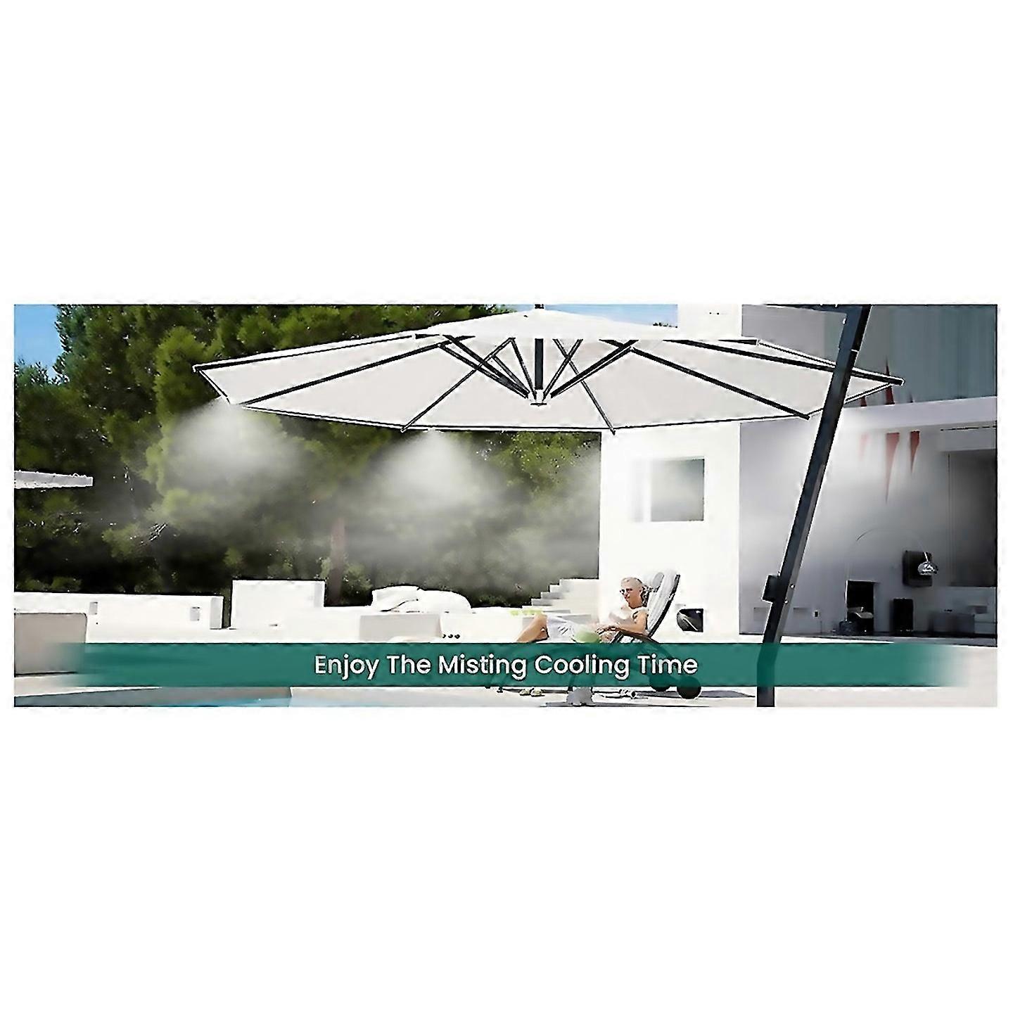 For 9m Tap Water Garden Set Low Pressure Mist System Courtyard Cooling