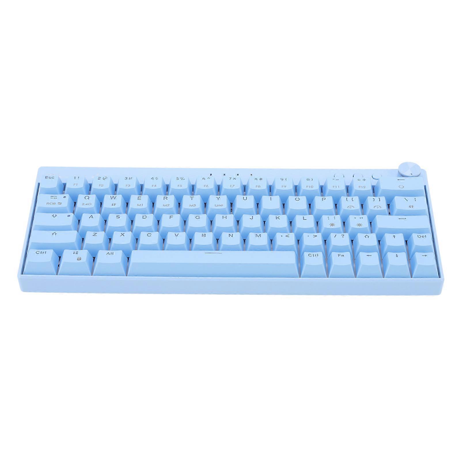 3 Modes Wireless Mechanical Keyboard 64 Keys RGB Blue Switch