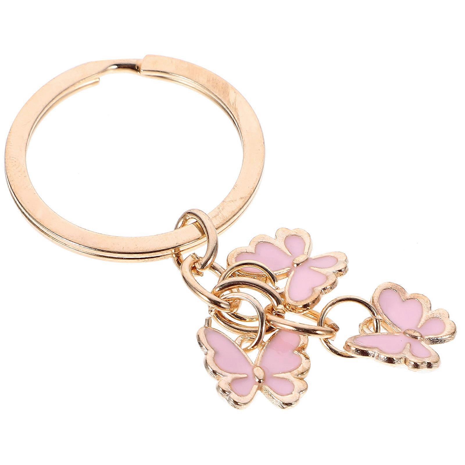 Metal Butterfly Keychain Key Ring for Decoration Lightweight and Durable