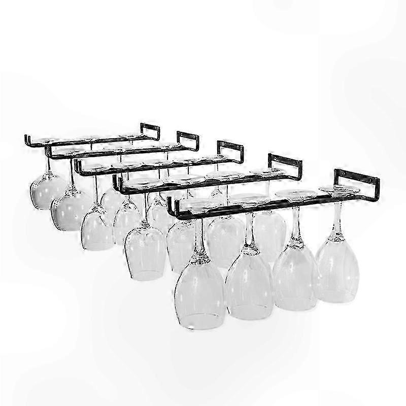 11 Inch Wall Mounted Wine Glass Holder with 5 Hooks for Kitchen Organization and Storage Solutions