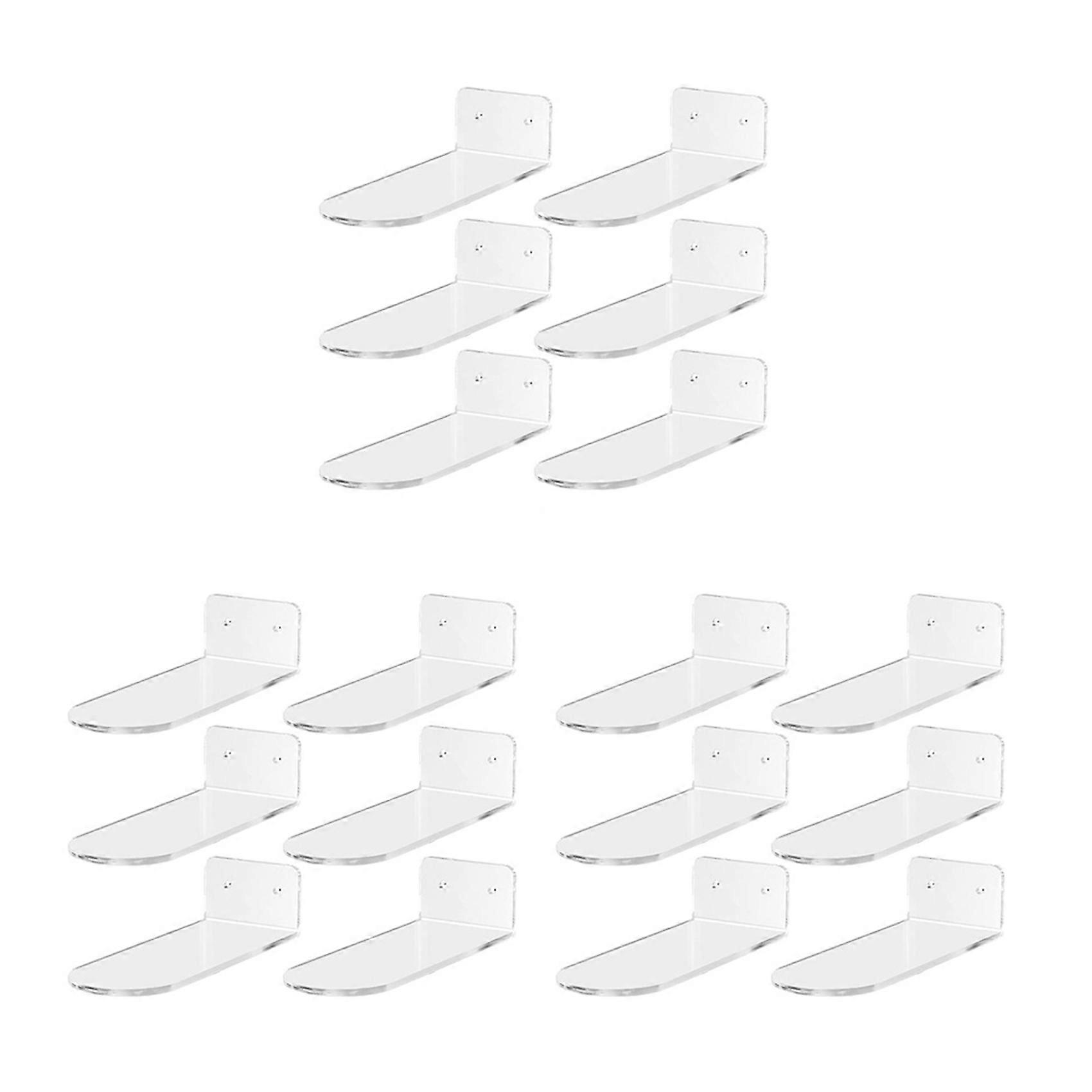 6 Pack Floating Shoe Shelves,Acrylic Wall Mounted Shoe Display Shelves,for Display Collectible Shoe&