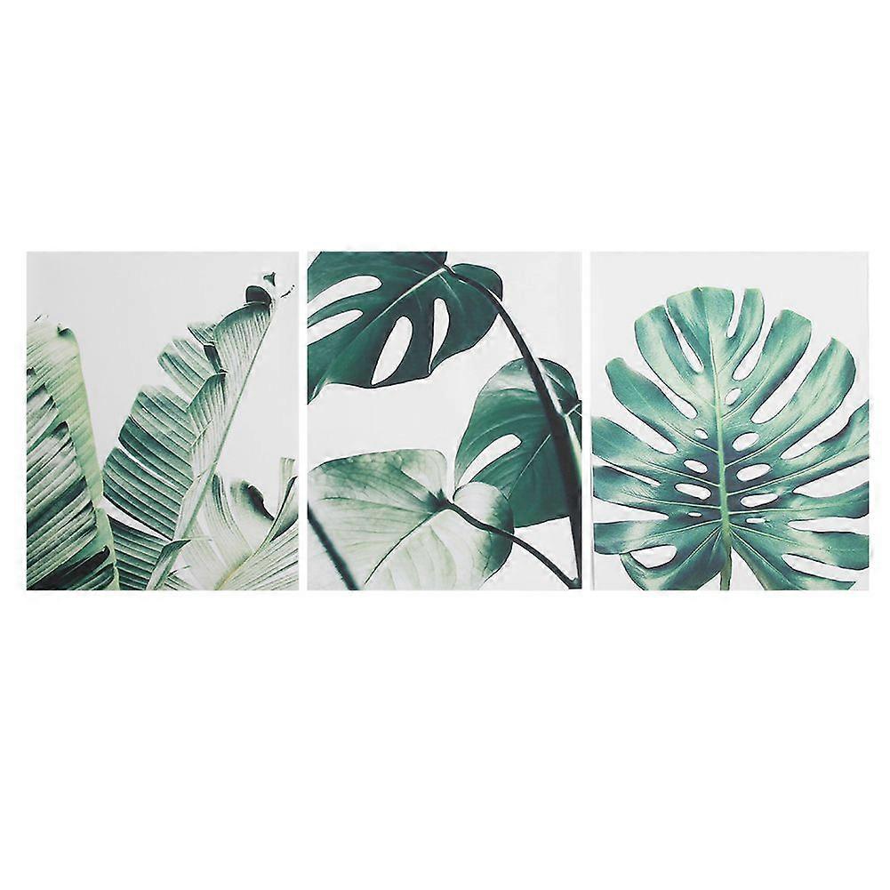 3Pcs/Set 40x50cm Green Leaves Pattern Canvas Painting Wall Art Picture Home Office Decoration