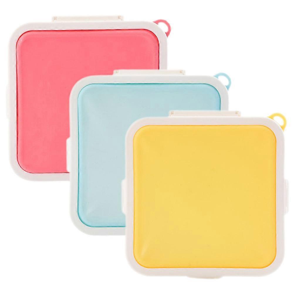 Portable Sandwich Container Toast Box for Storage Use 3Pcs Food Storage