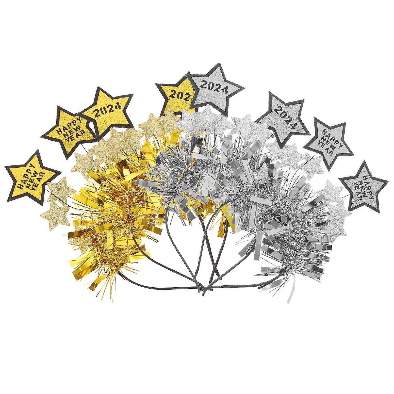 2024 New Year Headband Felt Decorative Headband for 16Pcs Celebration