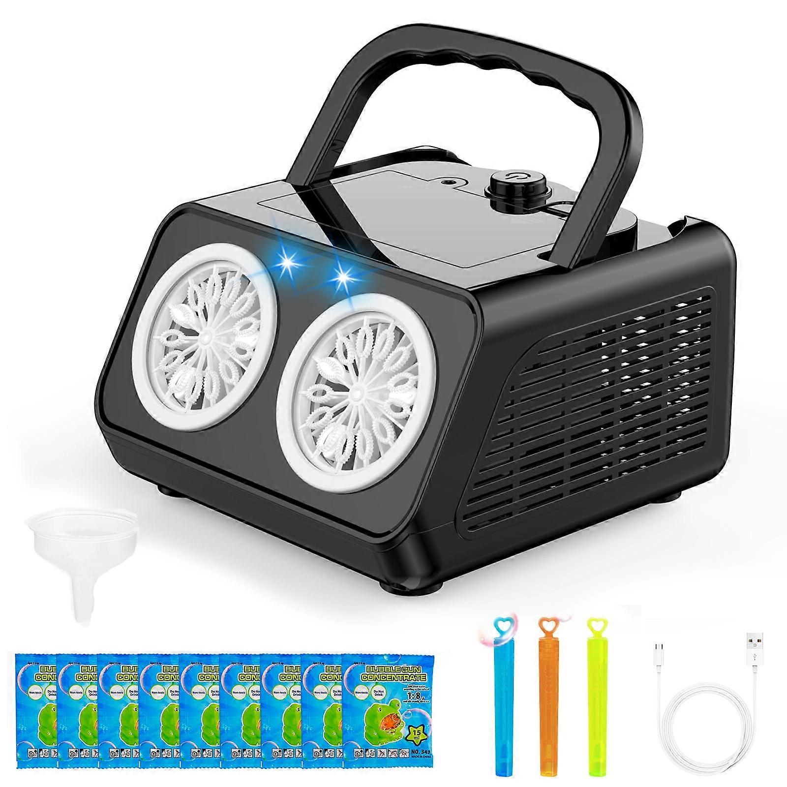 Professional Bubble Machine - 16000+ Bubbles/Min, Dual Switch Bubble Maker, Battery Operated for Indoor/Outdoor Parties