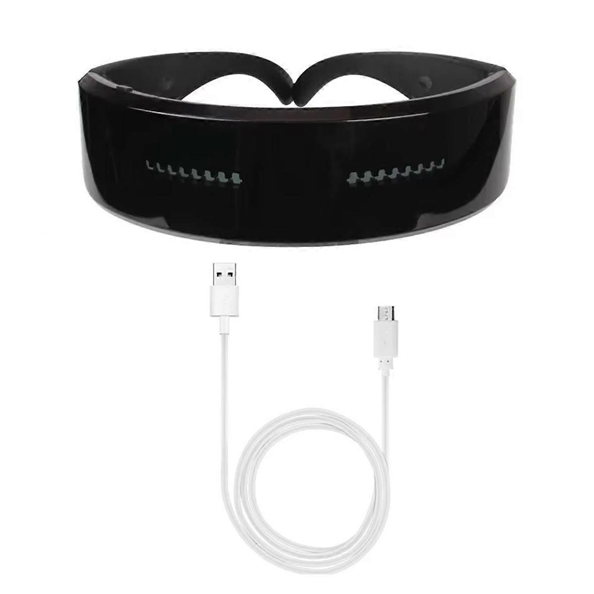 DIY Shining Electronic Futuristic Eyewear Glow the Dark Bluetooth LED Luminous Glasses Prop for Part