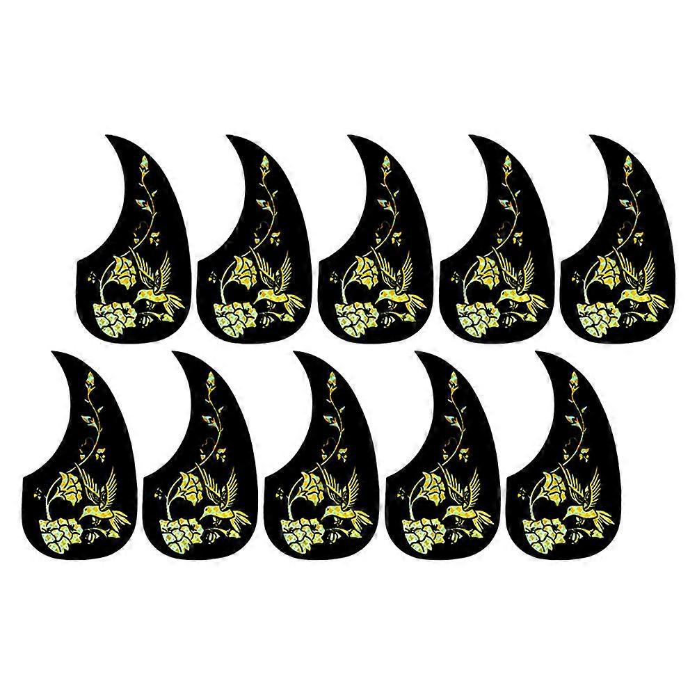 Folk Guitar Pickguard for Guitar Use Replacement Set of 10 Multi Color PVC