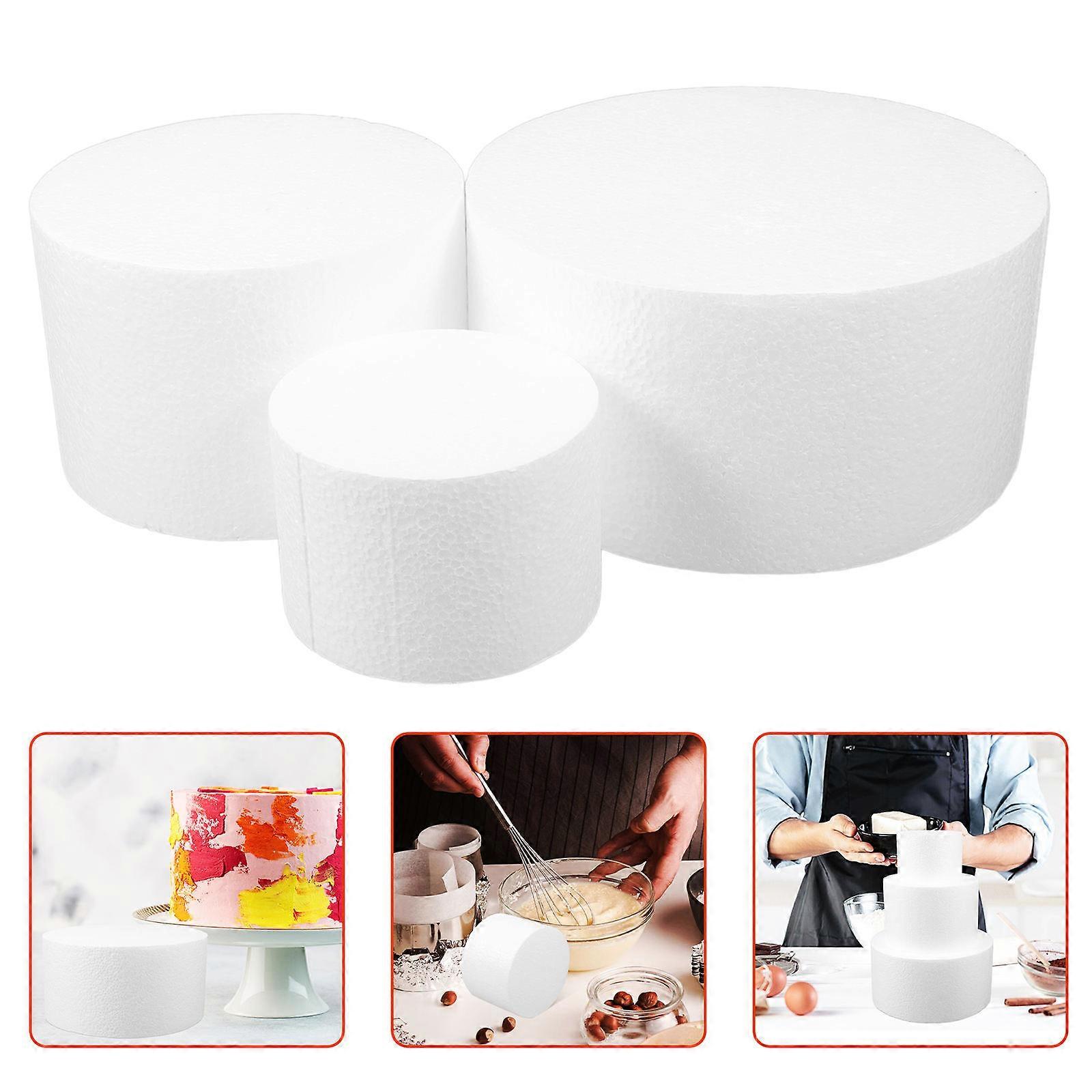 Baking Cake Dummies 12-Pcs Round Foam Models Ideal For Home Baking Tools With Dimensions 10X10X7CM Cake Shaping
