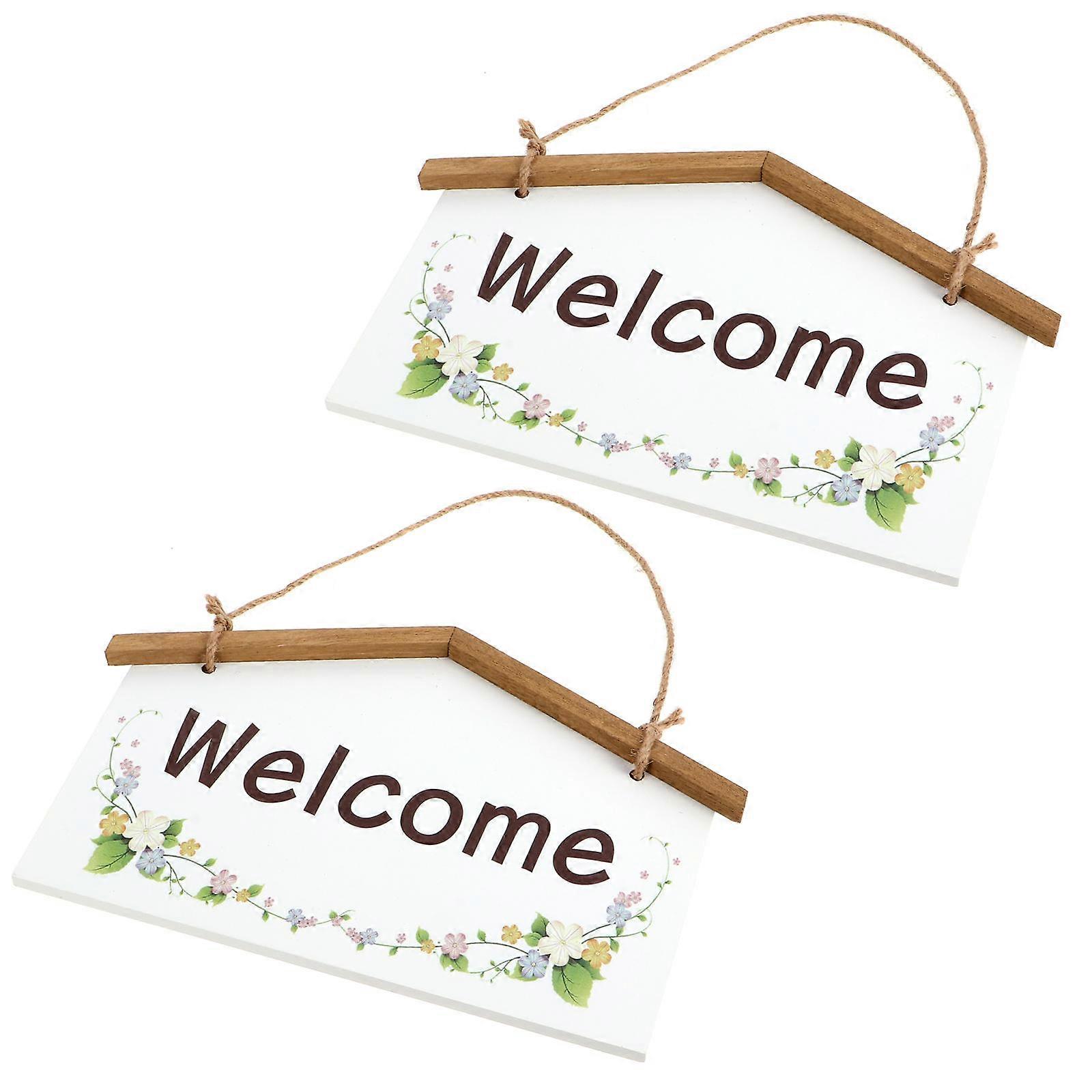 Wooden Wall Hangings for Adornment 4Pcs Portable Rustic Door Plates