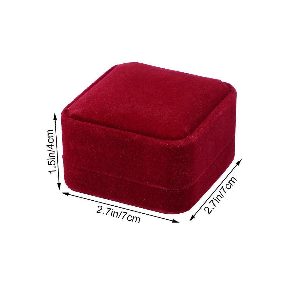 Jewelry Storage Organizer Box Made Of Durable Material Ideal For Birthdays And Anniversaries 2Pcs In Elegant Wine Red