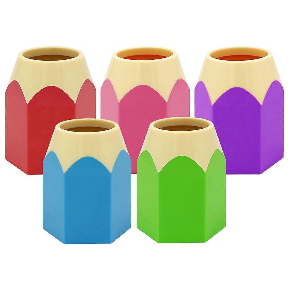Elegant Pencil Shaped Pen Holder For Makeup Users 10 Pcs Desktop Organization Assorted Color Storage Container