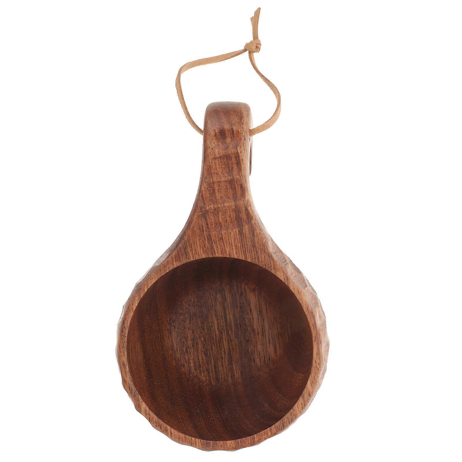 Creative Wooden Mug 240ml Natural Design Suitable For Office Use Ergonomic Handle Drinking 3Pcs