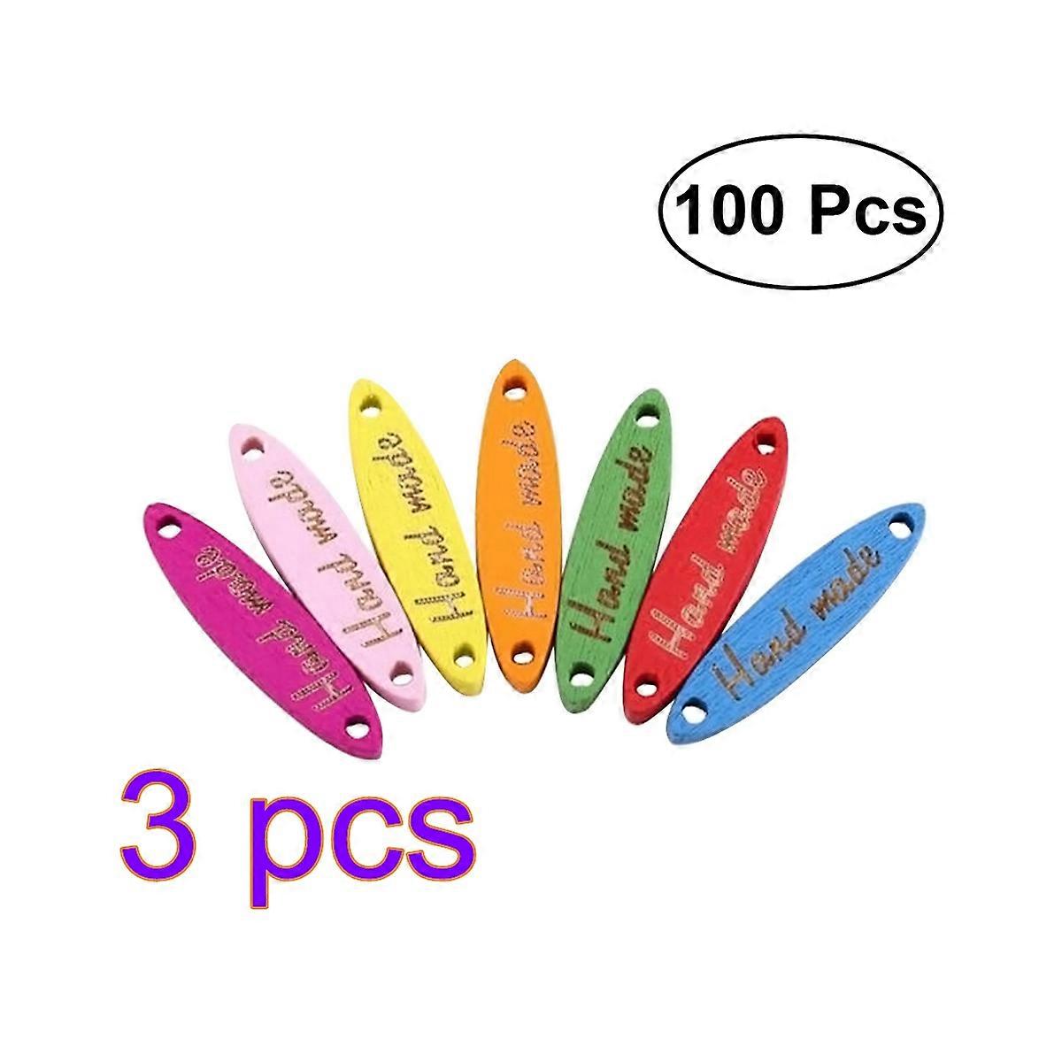 Label Tags with Lettering 300Pcs Wooden Buttons Handmade for Crafts