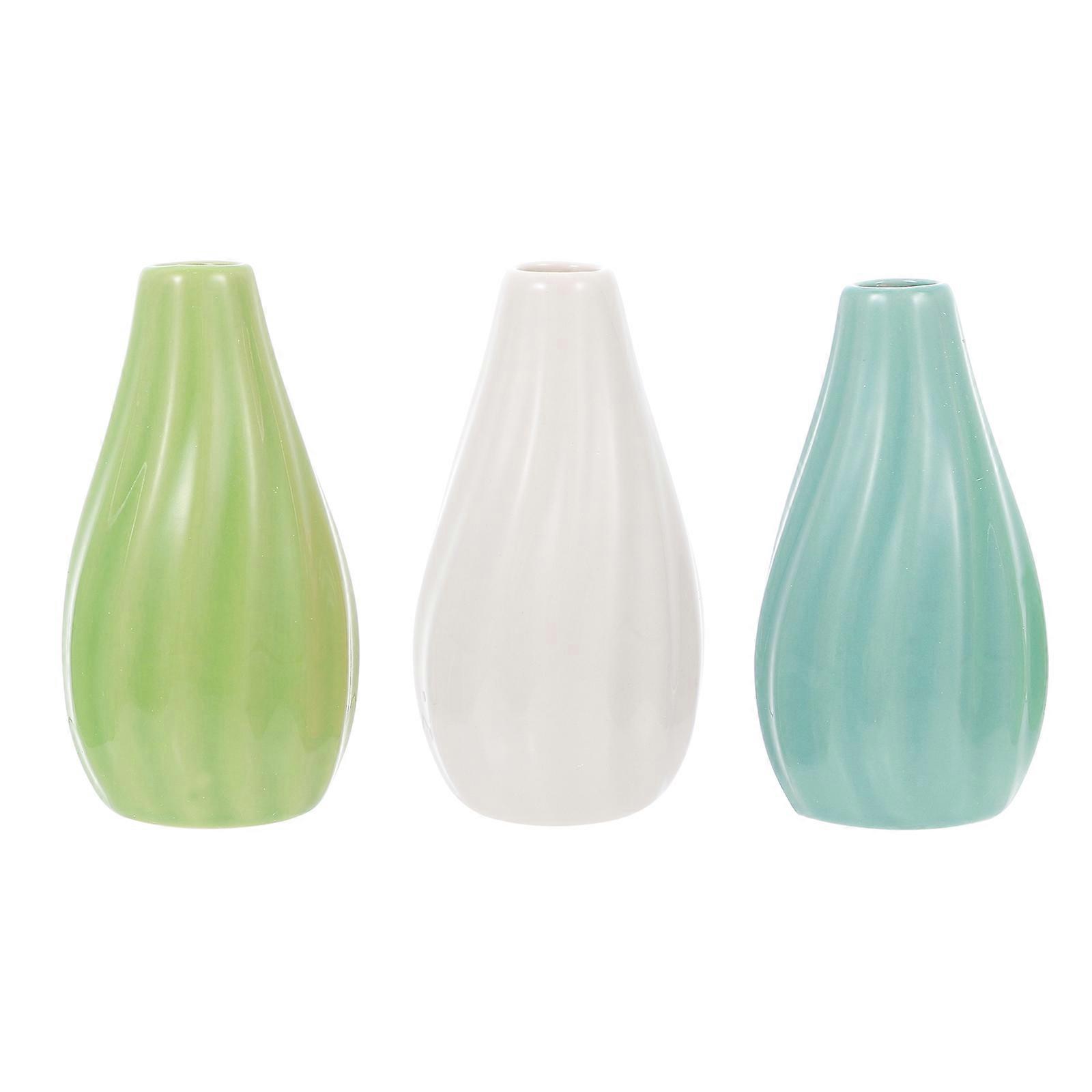 Flower Container Ceramics Vase Desktop Vase for Storage 6Pcs Assorted Color