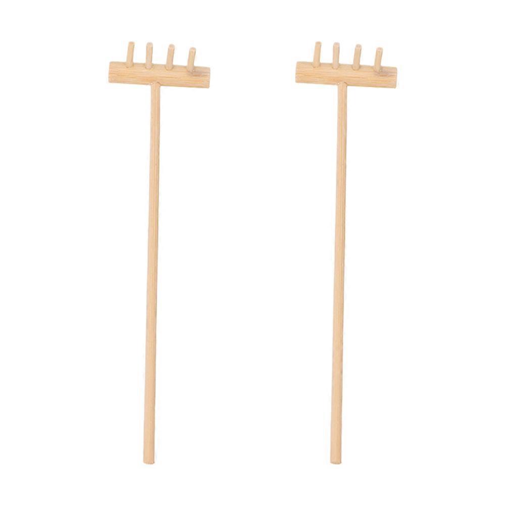 Mini Zen Garden Rake Miniature Sand Rake for Meditation 4Pcs Set