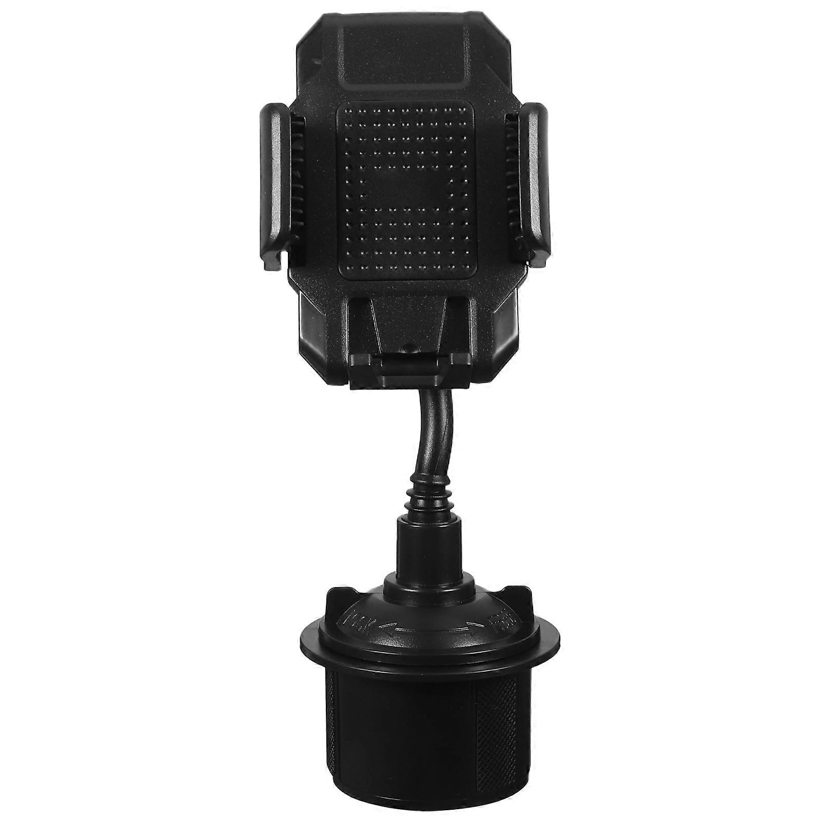 Universal Car Mount Cup Holder Mobile Phone Stand 2Pcs Black Kit