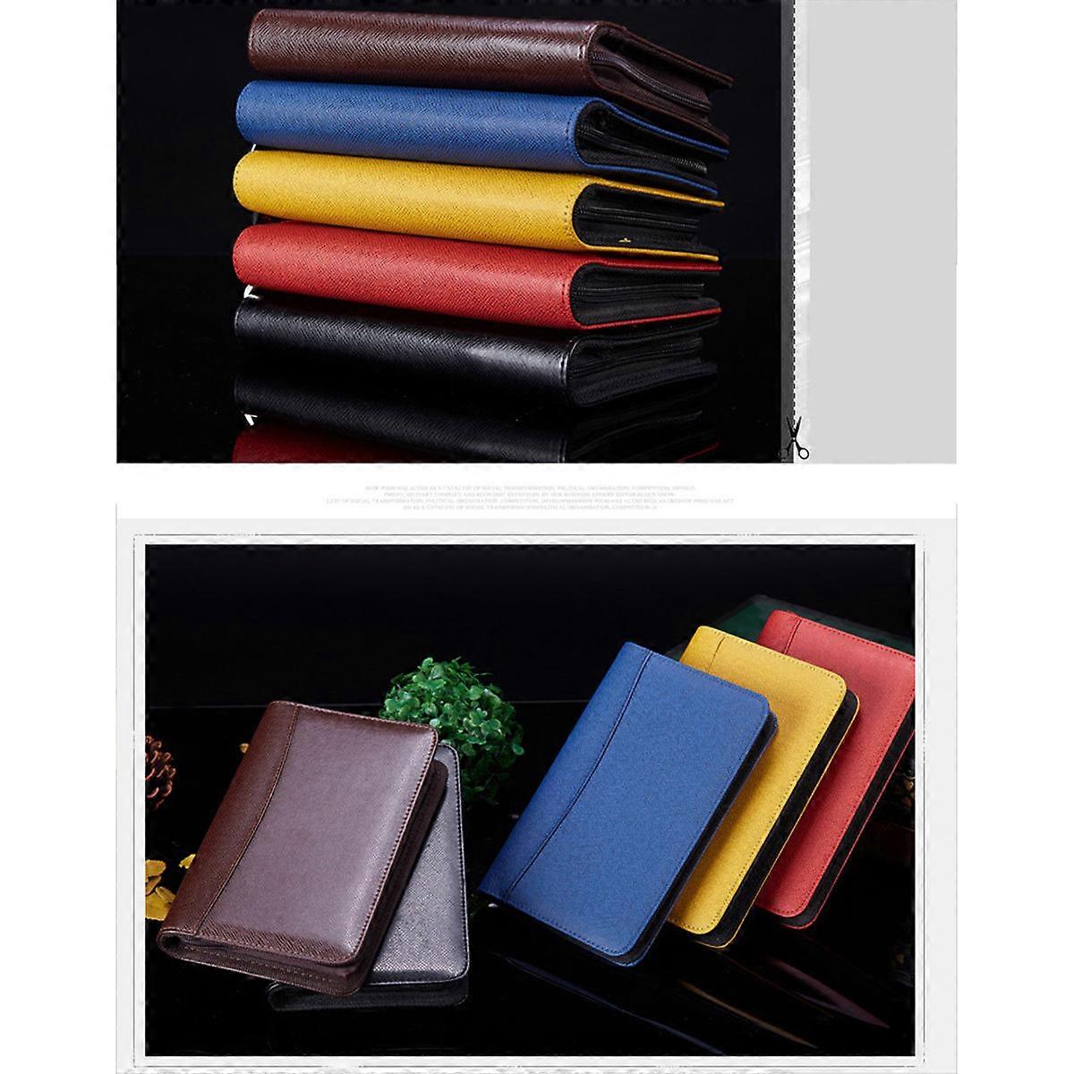A6 Notebook Travel Agenda Manager with Calculator 2Pcs Black