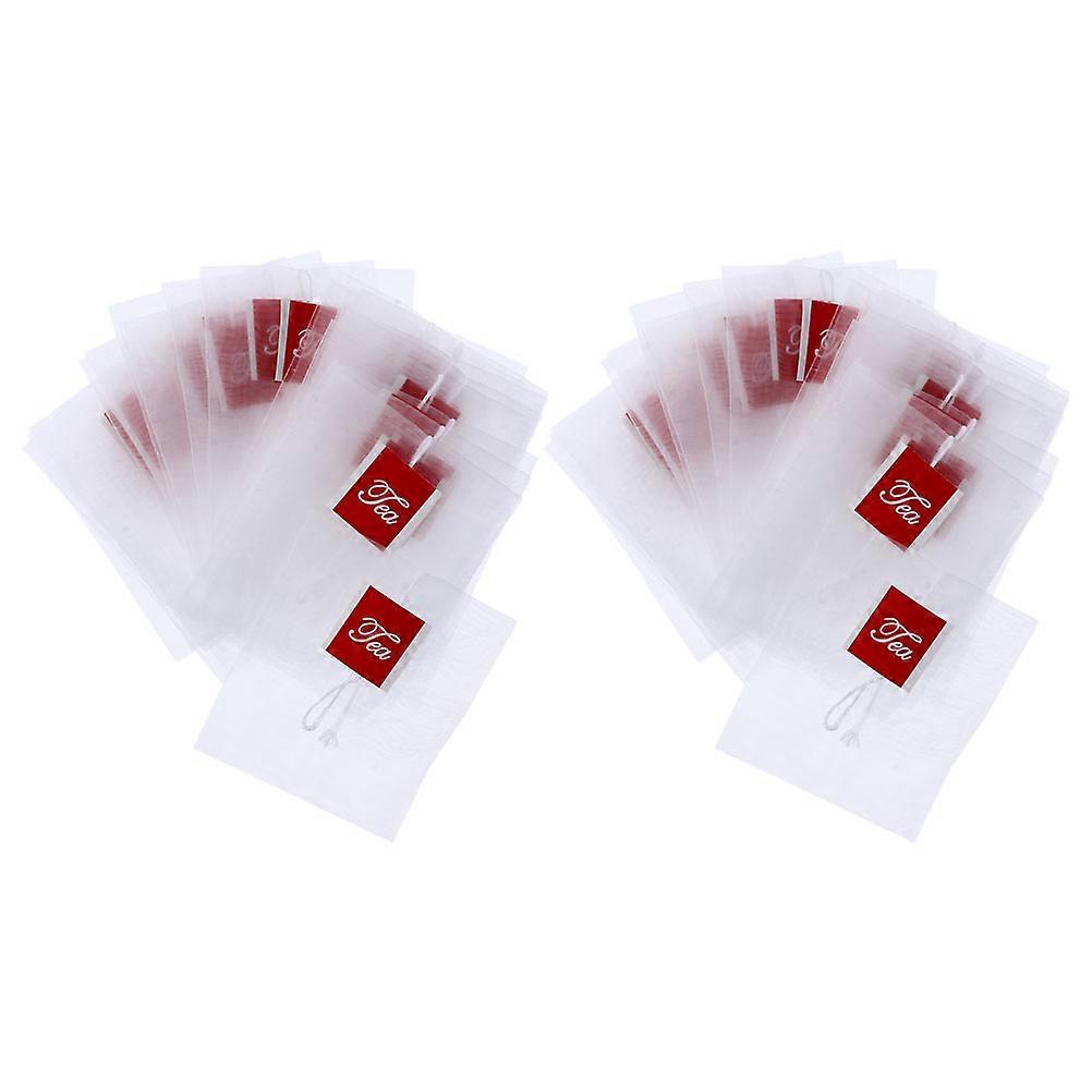 White Nylon Tea Filter Bags for Loose Tea Brewing 400Pcs Storage
