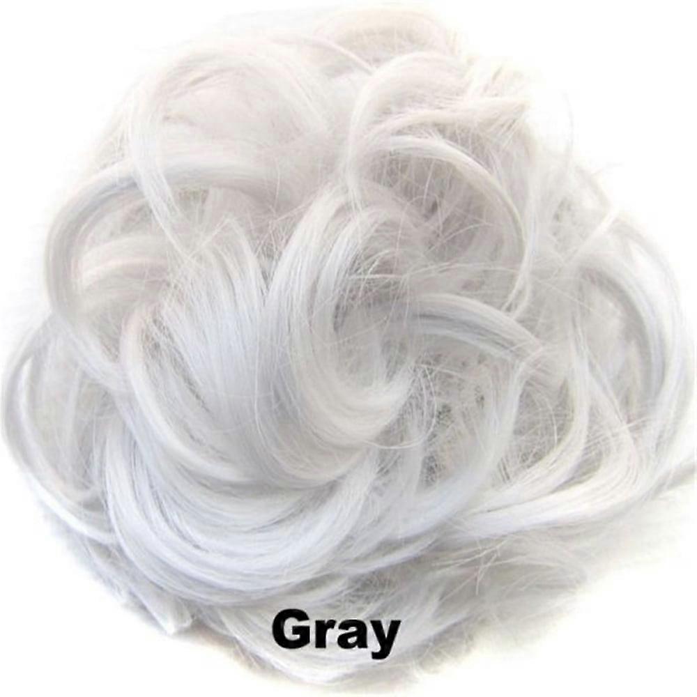 Synthetic Flexible Hair Buns Curly Scrunchy Chignon Elastic Messy Wavy Scrunchies Wrap For Ponytail Extensions For Women