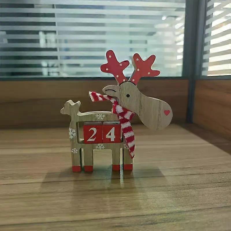 1pc Wooden Countdown Calendar - 3D Holiday Decor, Perfect For Party & Home Decoration, atmosphere setting, Preferred Gift.