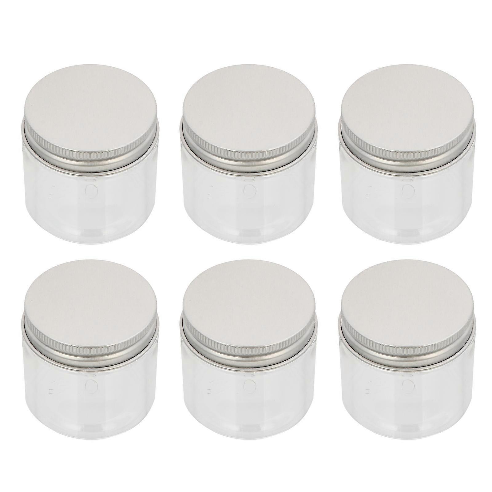 Makeup Cosmetic Box Plastic Jars with Durable Aluminum Lid 12Pcs