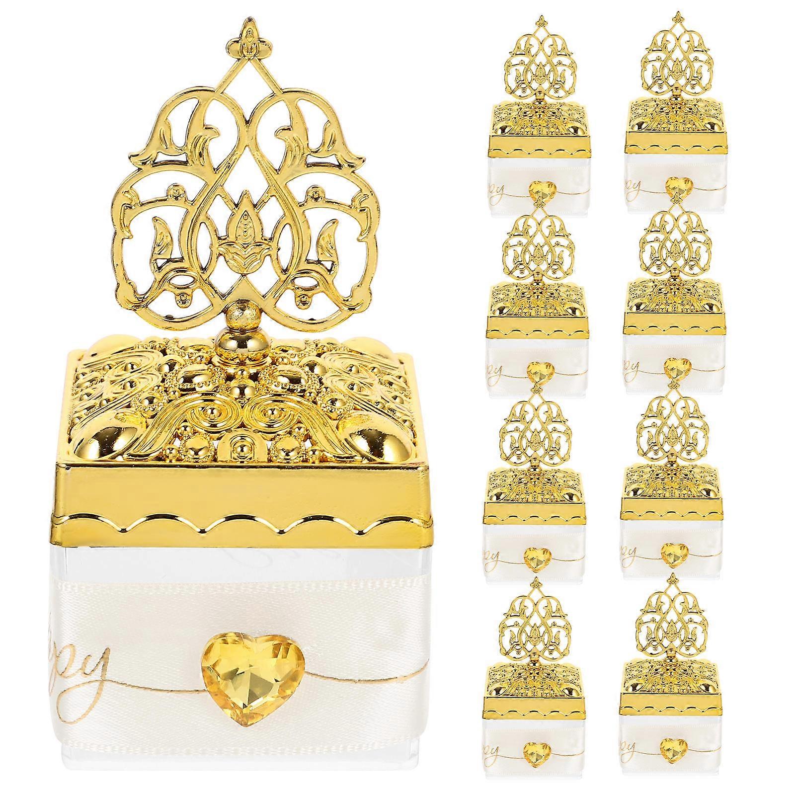 Rectangular Golden Candy Storage Boxes 60 Pcs Ideal For Wedding Baby Shower Party Decorations