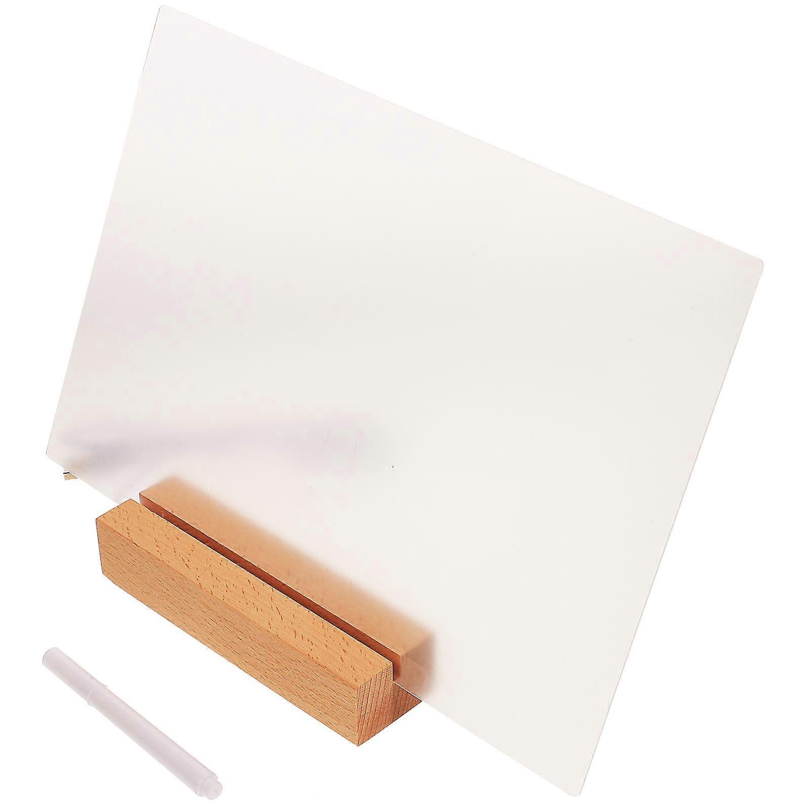 Transparent Acrylic Memo Board Desktop Writing Board for Office Use 3Pcs Set