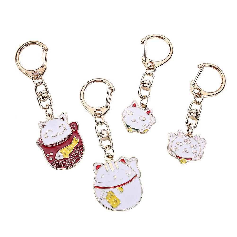 Interesting Key Decoration Cat Keychains Unique Design For Daily Use And Gift Giving 8 Pcs