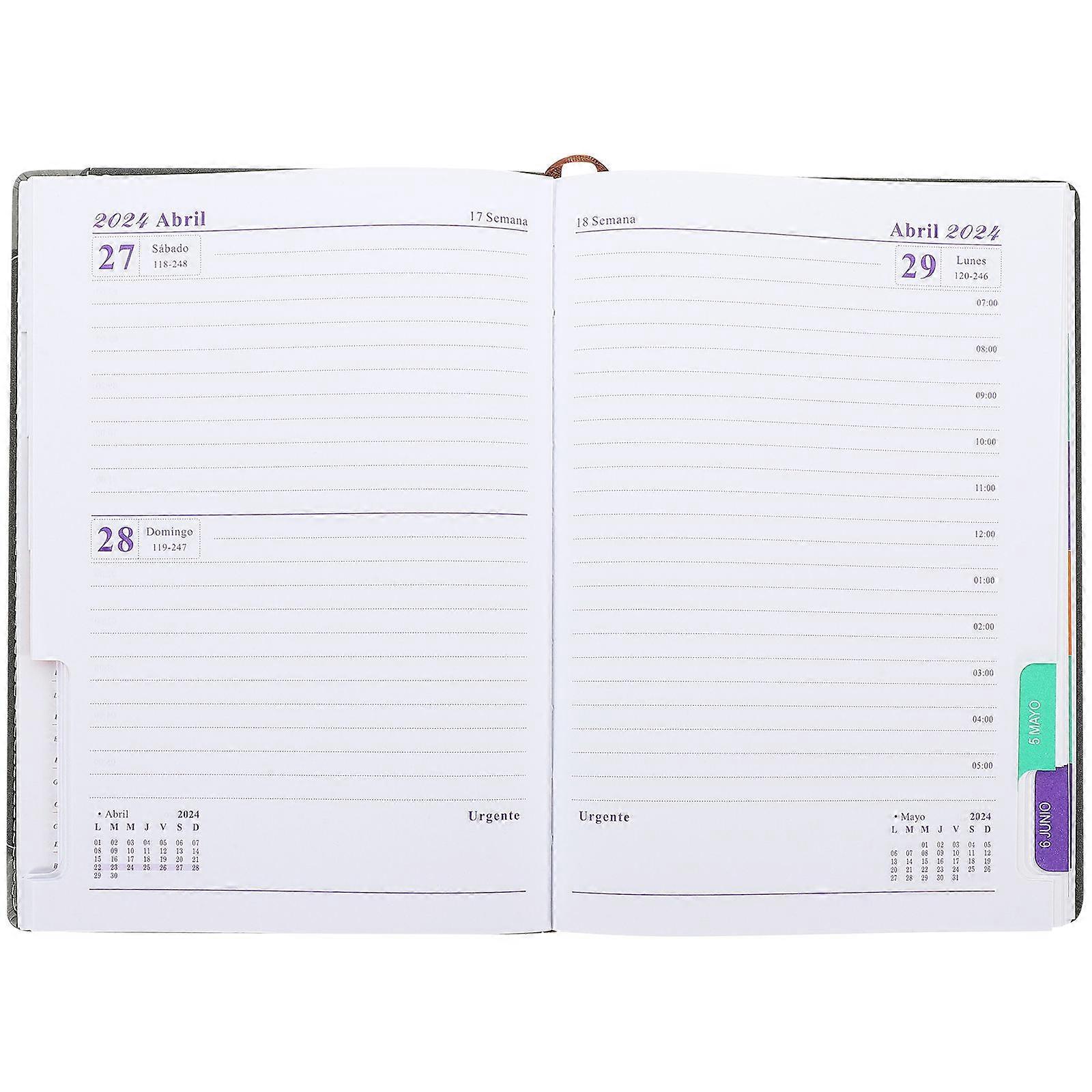 Portable Planner Notepad Paper Material for Daily Use 2Pcs Spain Notebook