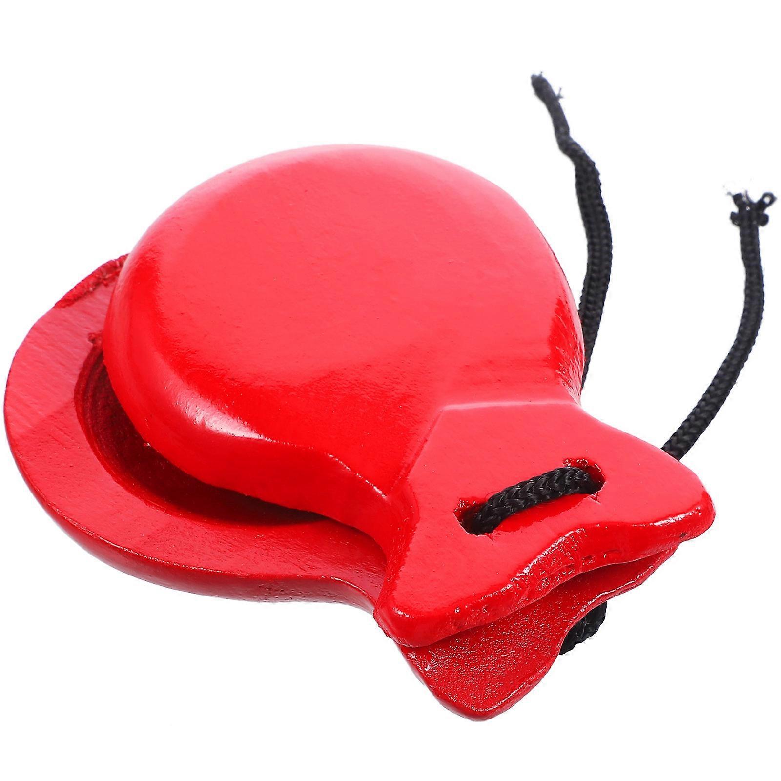 Red Wooden Castanets Finger Castanets for Percussion 8Pcs Instruments