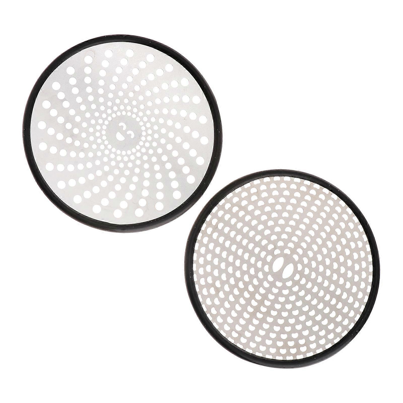 Bathroom Drain Cover 4Pcs Square Shape Drain Clogging Prevention Silver 11X11CM