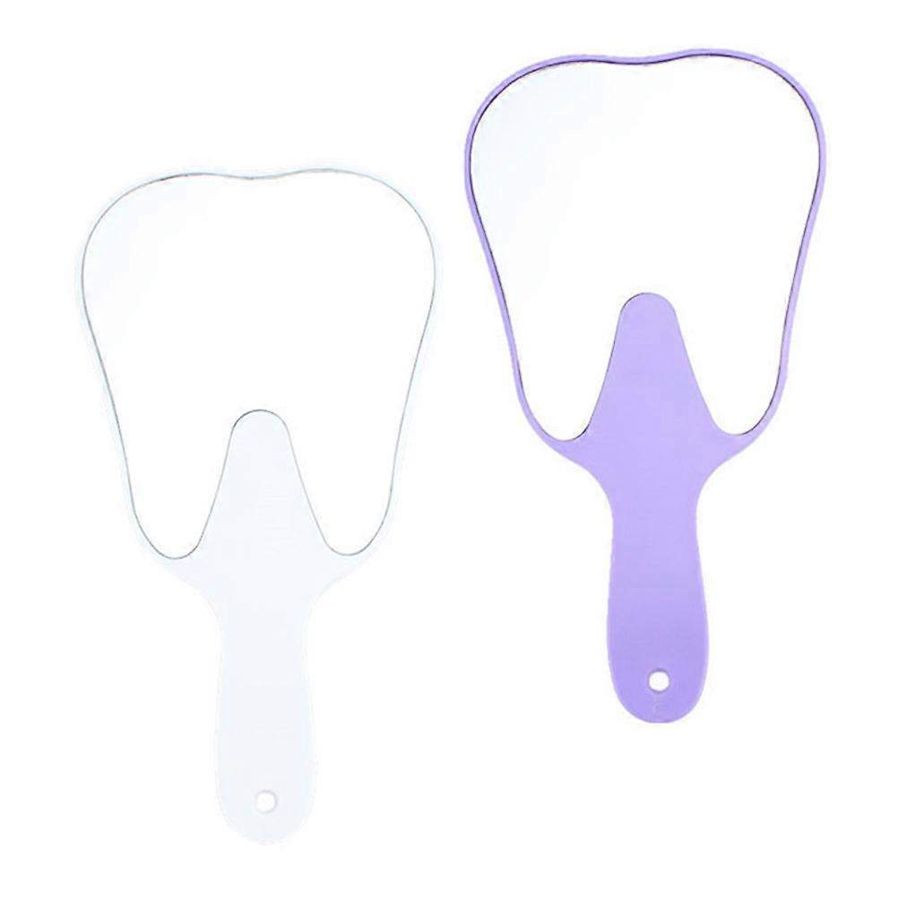 Cosmetic Mirror Handheld Tooth Shaped for Makeup Use 8Pcs Variety