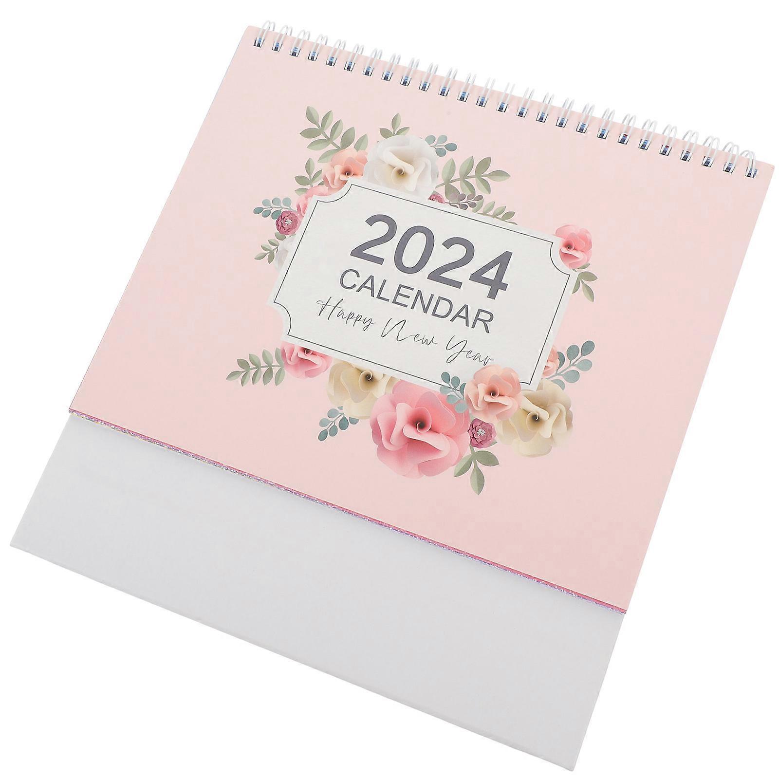 Flower Desk Calendar Standing Desk Calendar Office Use Floral Designs Multi Color 1Pack