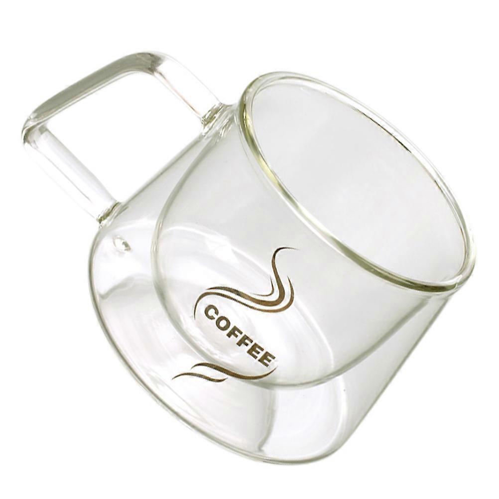 Transparent Glass Cup Coffee Mug for Drinking 7Pcs Double Layers Set