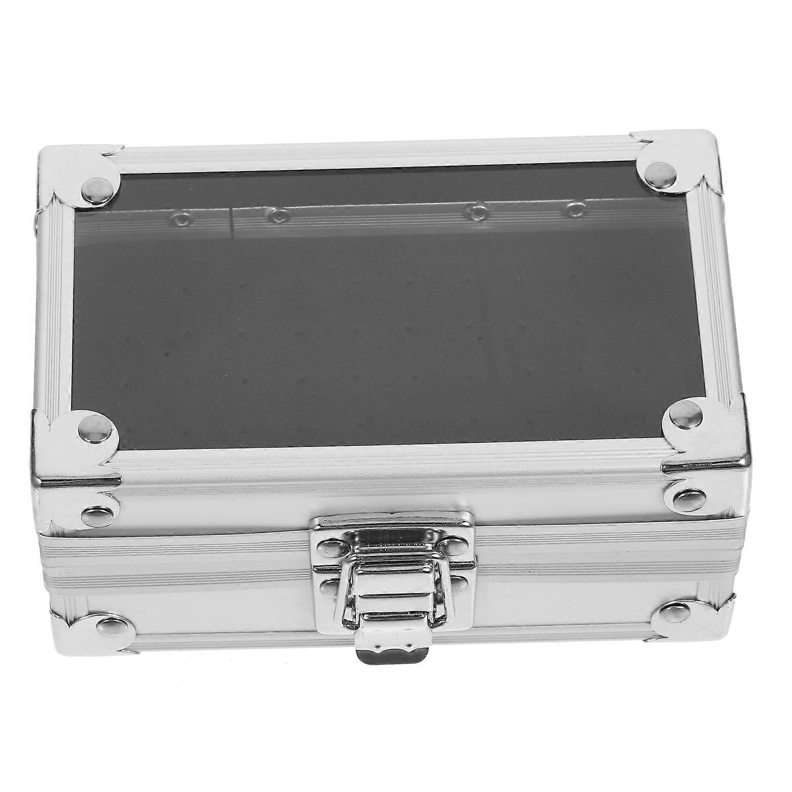 Nail Bits Display Stand Holder for Storage 3Pcs Silver Nail Drill Bits Case