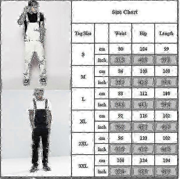 Erkekler için Denim Tulum - Avrupa tarzı kot pantolon